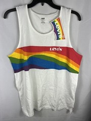 Levi’s Tank Muscle Shirt Relaxed Rainbow Pride LGBT Summer Pool Gym Work Out S