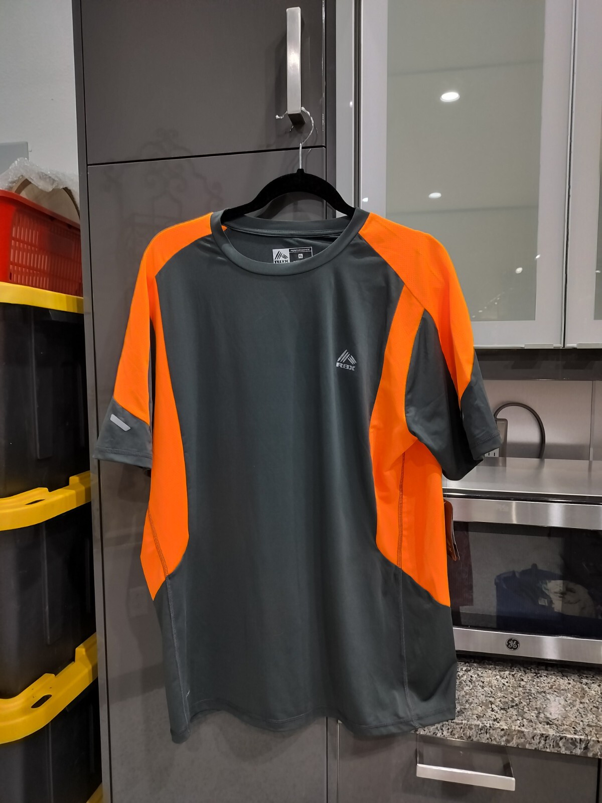 with tags Mens RBX Performance Activewear Short Sleeve Shirt Gray XL MSR G1N gallery