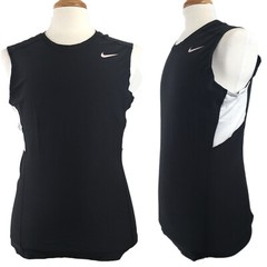 Nike Athletic Tank Shirt Men’s Sleeveless Tight Fit Athletic 519983, Black White