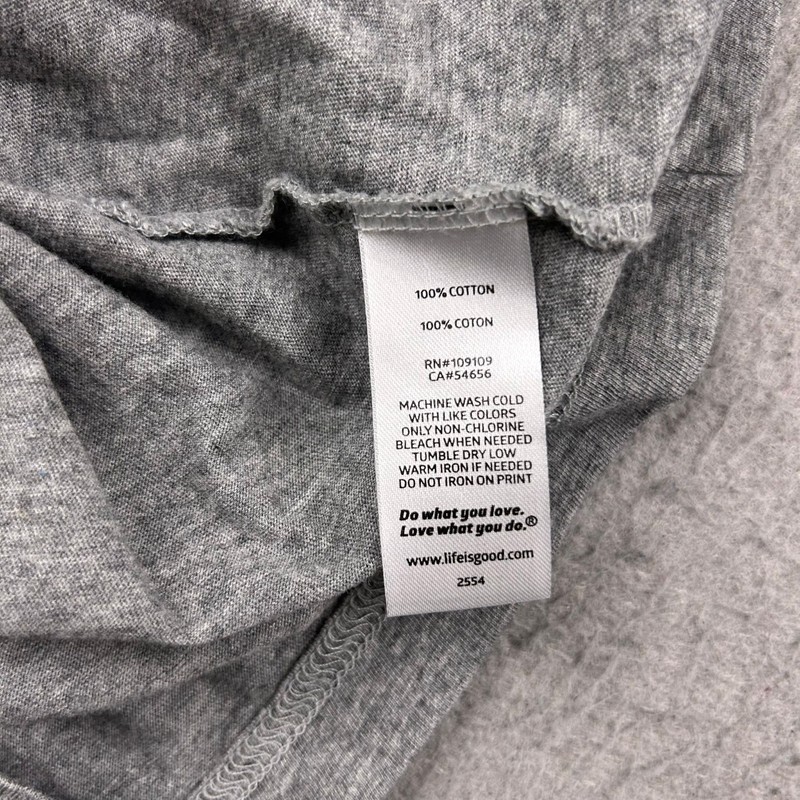 Life Is Good Shirt Mens Medium Gray Cotton Short Sleeves Jake Fishing gallery