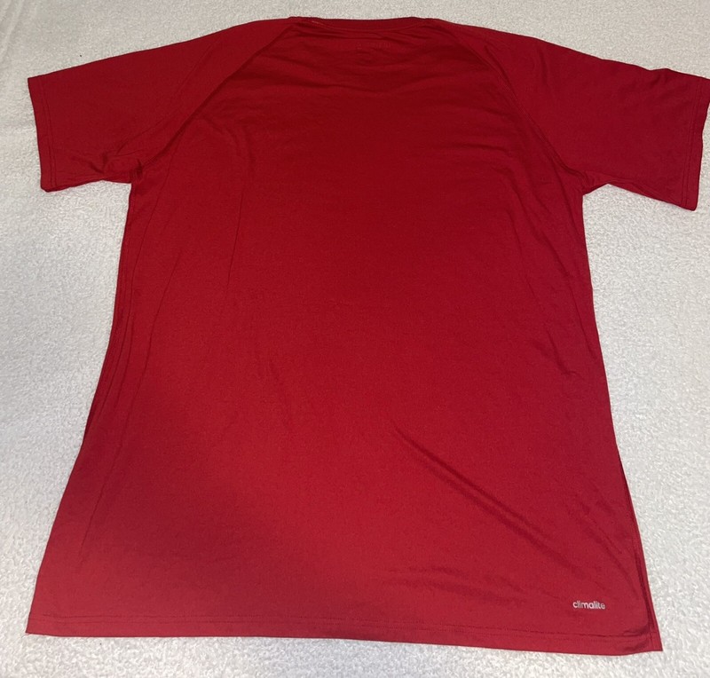 Adidas Red Ultimate Tee Mens sz 2XL Polyester *SEE PICTURES* gallery