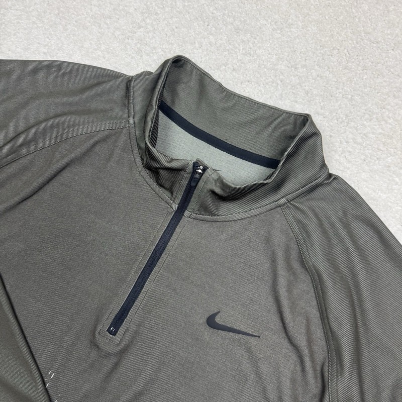 Nike Men's Tour Dri-FIT ADV 1/2 Zip Golf Pullover Olive Green FD5833-325 Size XL gallery