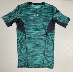 Under Armour Men’s Compression Heat Gear Shirt Green And Black Size Small S