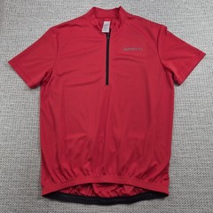 SPOTTI Cycling Jersey Mens 2XL Red Short Sleeve 1/4 Zip Reflective Bike
