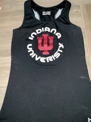 Under Armour Fitted Medium Tank Top Sleeveless Shirt Indiana University Hoosiers