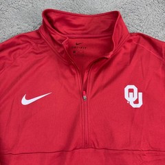 Nike Pullover Mens XXL Red Oklahoma Sooners Dri-FIT Quarter Zip Athletic Top