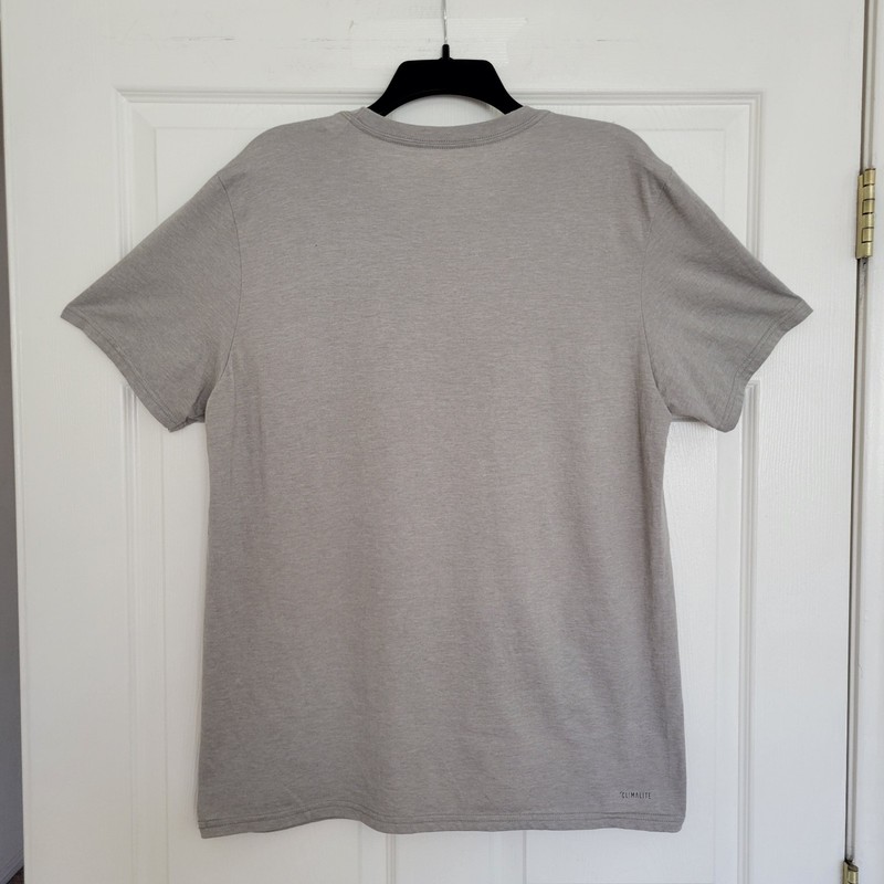 Adidas Go To Performance CLIMALITE Gray Short Sleeve T-Shirt Size Large gallery
