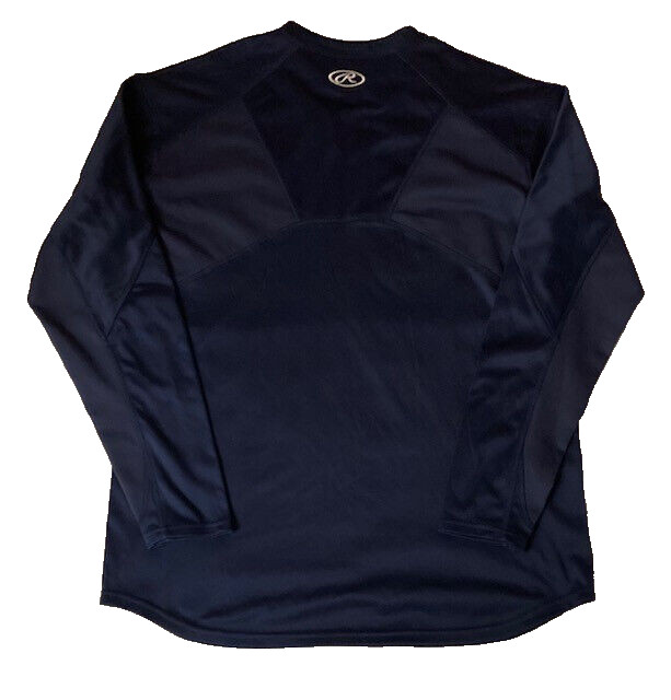 Rawlings Long Sleeve Baseball Practice Jersey Mens Large Navy Blue Base Layer gallery