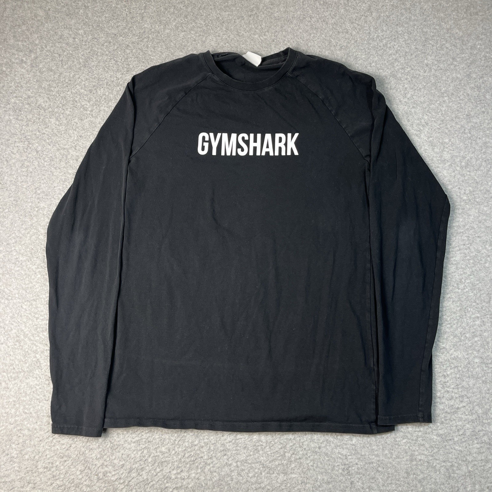 Gymshark T Shirt Mens Large Black Compression Long Sleeve Workout Logo Gym Lift gallery