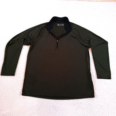 Under Armour Heat Gear Men Large Shirt Pullover Green Performance Quarter Zip