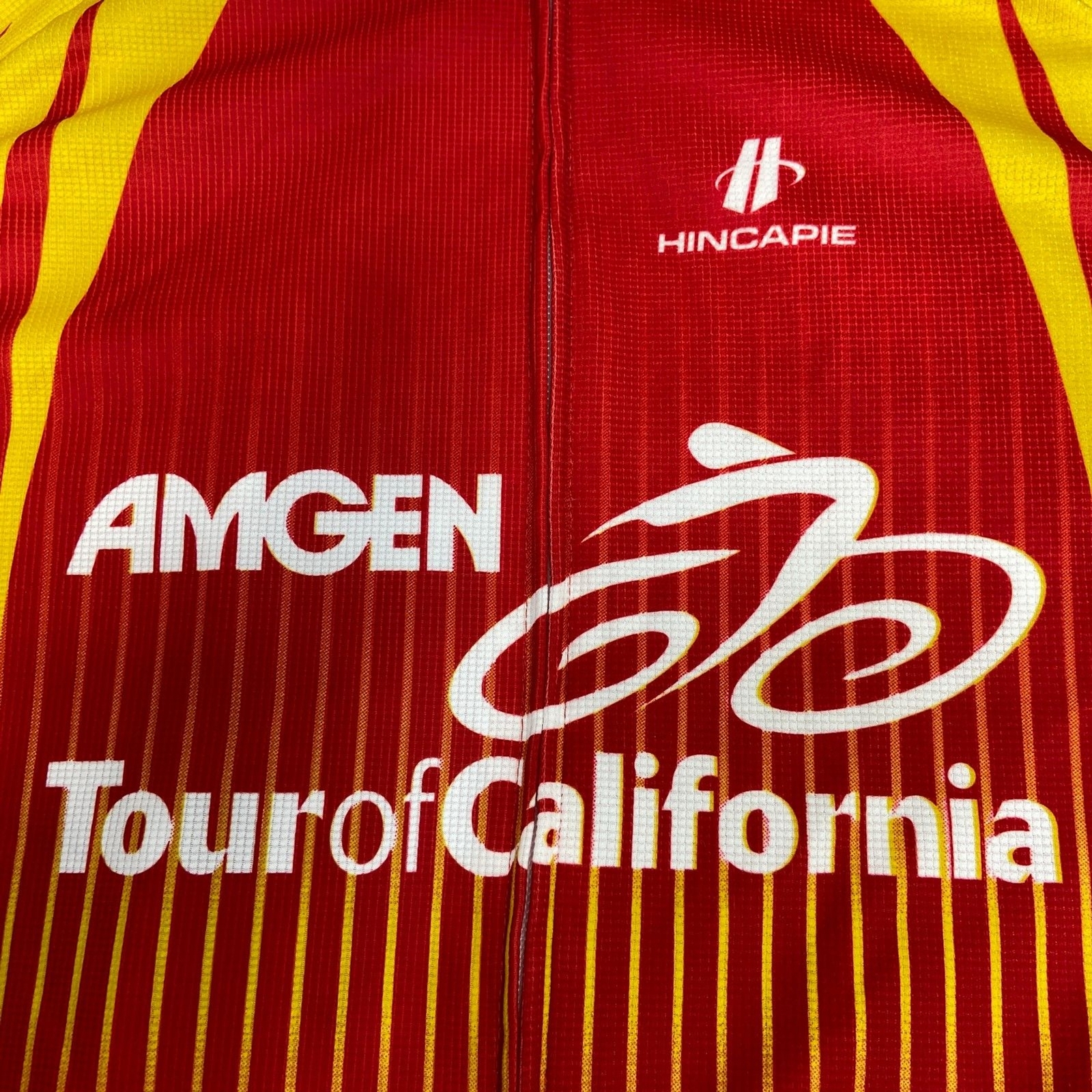 Hincapie Sportswear Cycling Jersey Full Zip Top Red Tour of California Sz S gallery