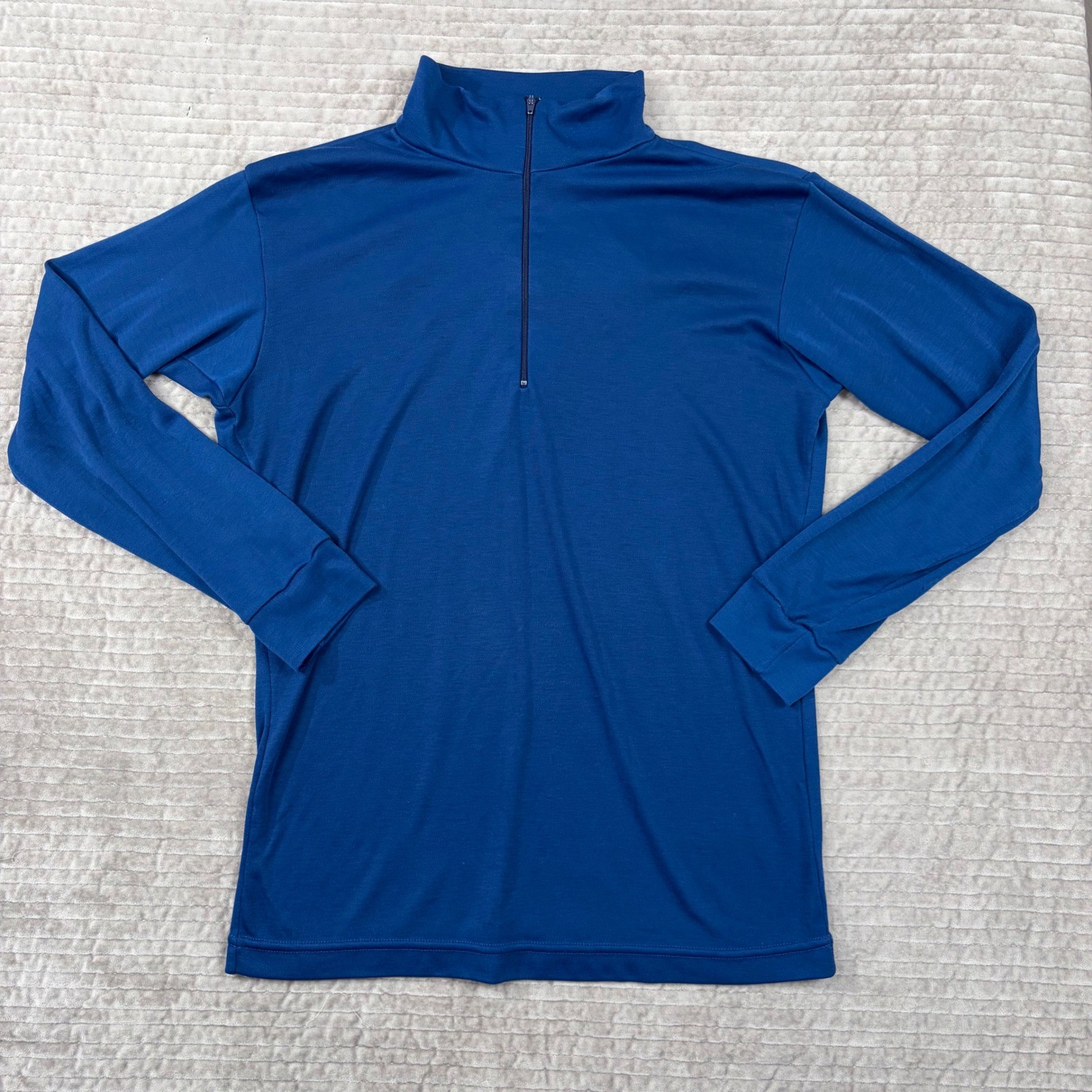 Patagonia Capilene 1/4 Zip Base Layer Pullover Blue Mens Medium Made in USA gallery