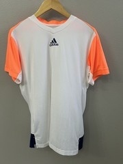 Adidas Tennis Crew 2017 Size M White Orange Blue Climalite