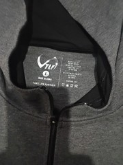 Tlf Workout Sleeveless Pullover Quarter Zipper Size Large Gray