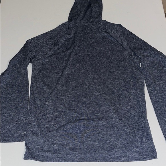 Nike Sun Hoodie Shirt Mens M Dri-Fit UPF 40+ Blue Heather Long Sleeve NWT gallery