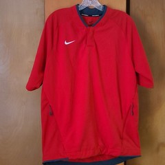Mens Nike Baseball Batting Jacket Windshirt SS Small Red Activewear