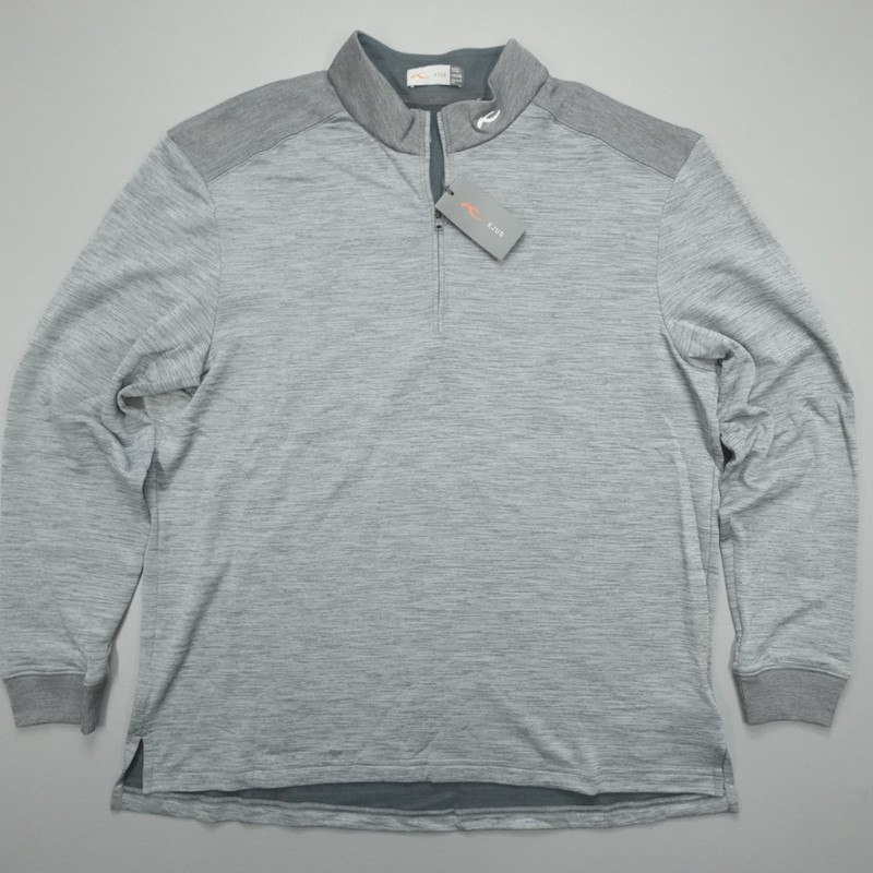 KJUS Liam TechWool Half Zip Pullover Men's Slim Fit Size 2XL Grey Melange $249 gallery