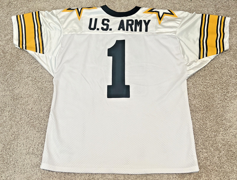 US Army Football Jersey Military Men's White Size XL #1 Go Army gallery