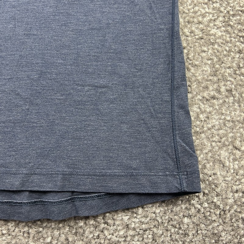 Lululemon Shirt Mens Medium Blue V Neck Fundemental Tee Sleeve Performance Adult gallery
