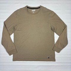40 Grit by Duluth Trading Standard Fit Beige Long Sleeve Pocket T-Shirt Mens Med