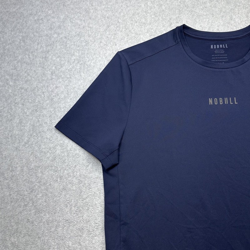 NOBULL Shirt Mens Large Blue Graphic Short Sleeve Performance Tee Athletic gallery
