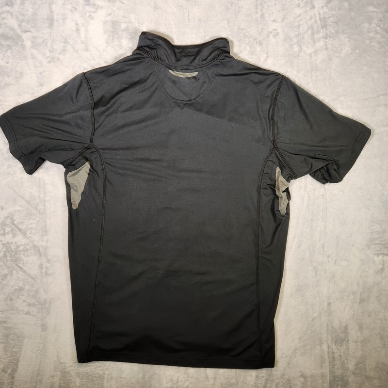 REI Shirt Mens XL Black Mock Neck 1/4 Zip Vented Athletic Gym Training Hiking gallery