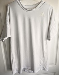 Adidas Alphaskin Compression S/S Shirt White Gym Aeroready Sport Base Mens Sz L