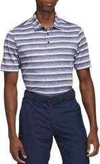Adidas Mens Two Color Stripe Golf Polo Shirt Collegiate Navy White Size XL