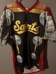 St. Paul Saints Defenders Of The Diamond Jersey. Size 48. AAA Marvel. Baseball