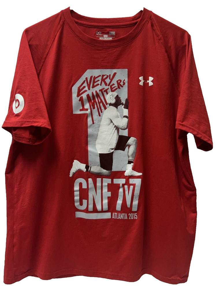 Cam Newton Foundation 2015 Every 1 Matters Atlanta Red Under Armour Large Shirt