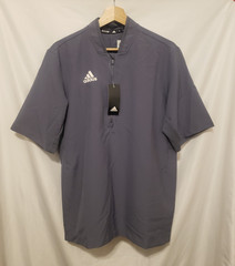 ADIDAS 653TA Baseball 1/4 Zip Onix White Batting Cage BP Jacket Small