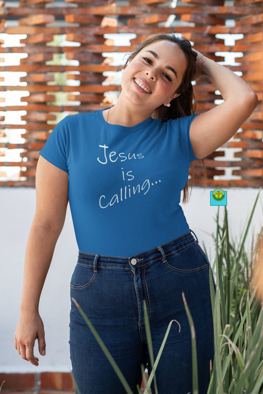 Bella & Canvas Short Sleeve Tee "Jesus is Calling" white font gallery