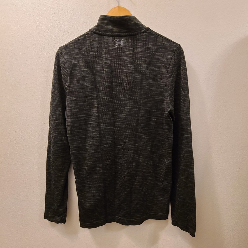 Under Armour Mens HeatGear 1/2 Zip Size Small Marine OD Green Print Long Sleeve gallery