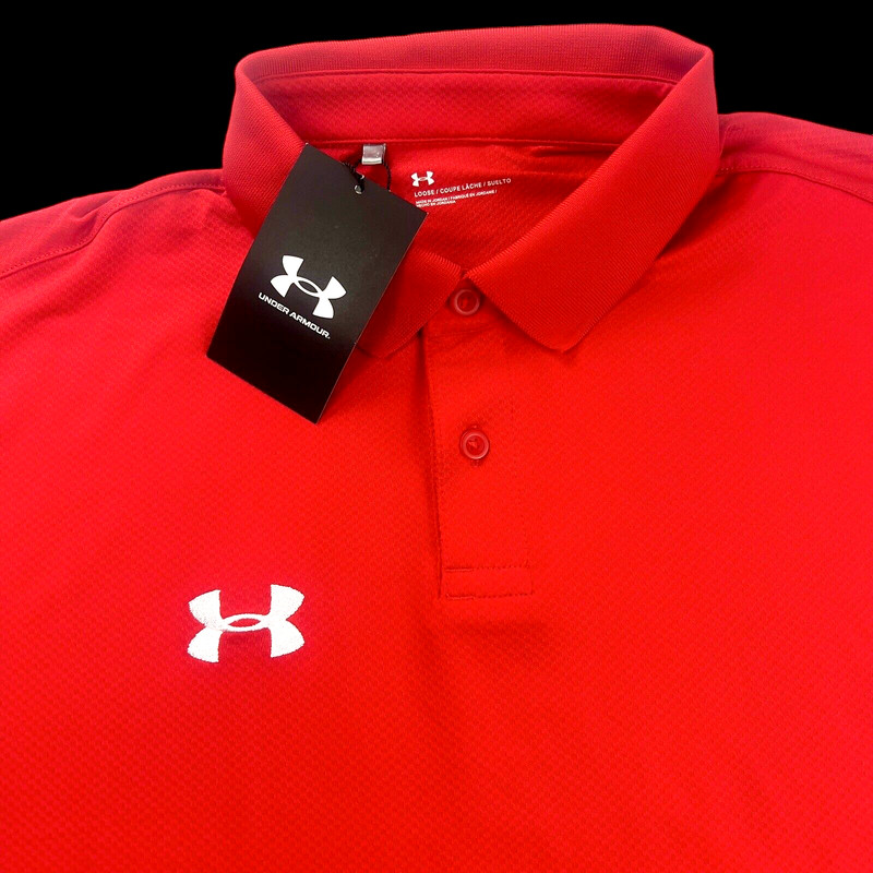 Under Armour Large Performance Golf Polo Shirt Heat Gear Stretch Short Sleeve gallery