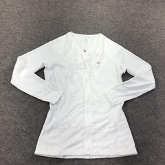 Tommie Copper Shirt Mens Medium White Compression Full Zip Lower Back Support