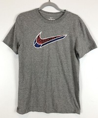 Nike Multi Swoosh Graphic T-Shirt Men’s S Gray Size S Short Sleeve