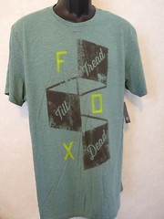 NEW FOX RACING MEN POLAR PREMIUM TEE FATIGUE GREEN T SHIRT LARGE #21-32