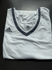 adidas Men’s Basketball Jersey Tank XL White/Gray Mesh Polyester V-Neck Athletic