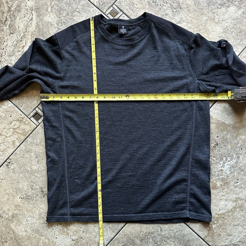 Kuhl Men’s XL Skar Crew Shirt 100% Merino Wool Long Sleeve Baselayer Hiking Gray gallery