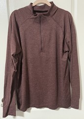 Lululemon Metal Tech Vent Pullover Mens XL 1/2 Zip Red Dust Arctic Plum