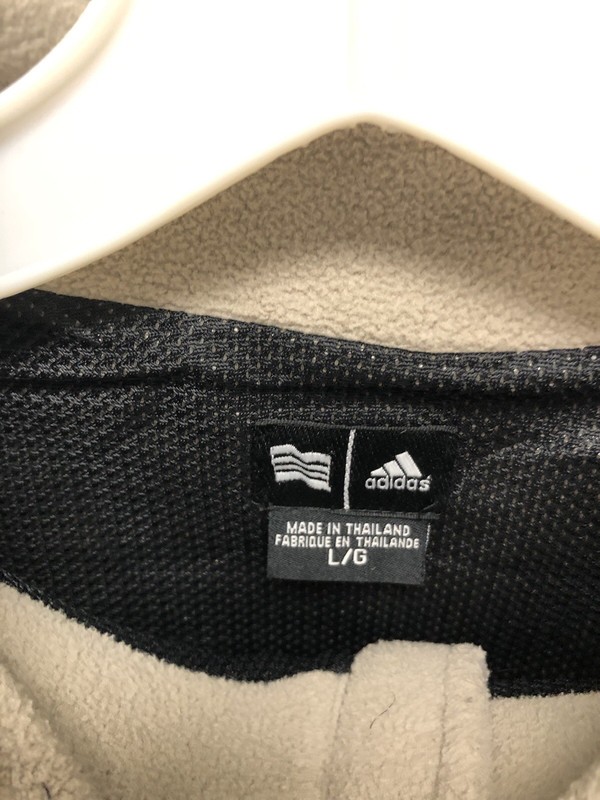Rare Men’s Adidas 1/4 Zip Sweater Layered Windbreaker sz Large See Notes gallery
