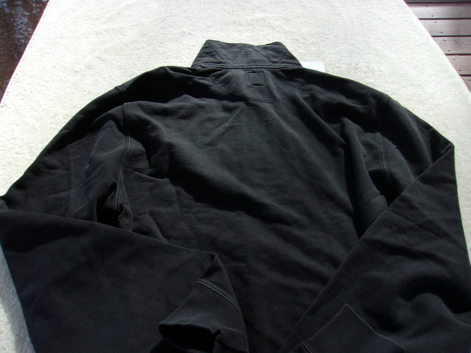 NWT 47, top buttoned pullover, men's L, black, Bruins, 100% cotton gallery