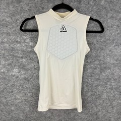 McDavid Youth Med White HexPad Compression Sleeveless Mock Neck Shirt Protection