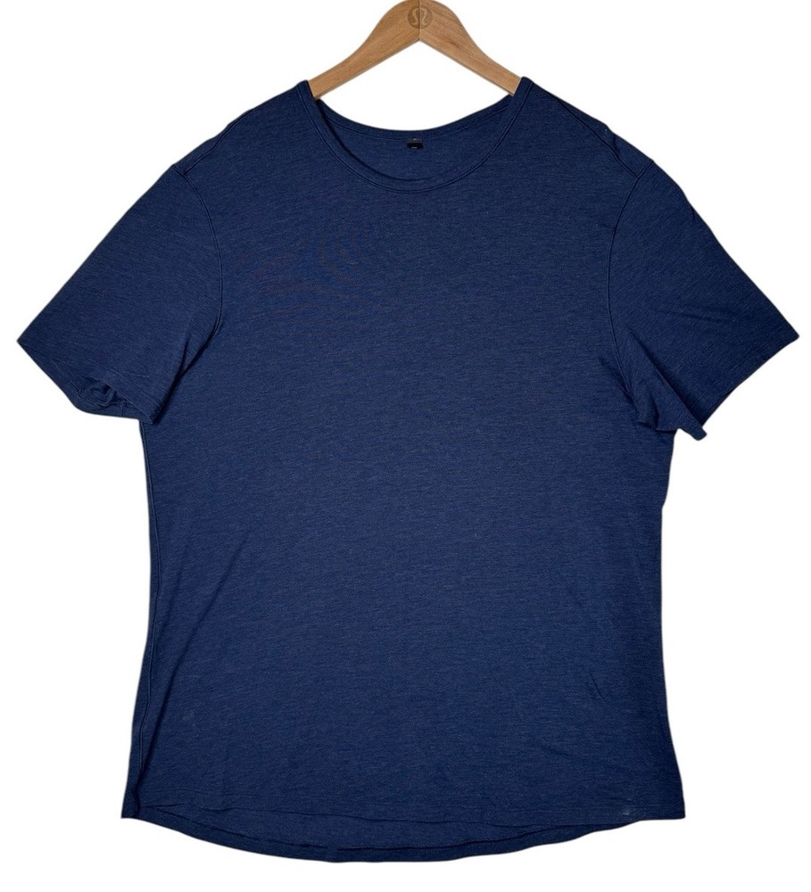 Men's Lululemon 5 Year Basic Tee Updated Fit Short Sleeve Shirt XXL Navy Blue