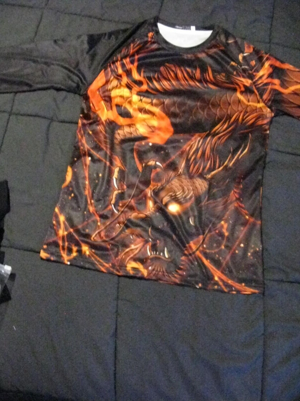 Dragon graphic print Compression Shirt MMA Men's XL gallery