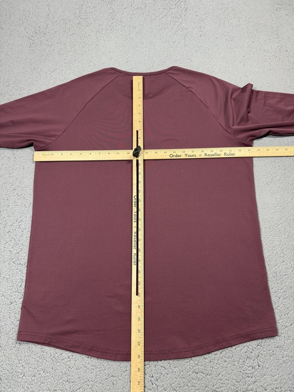 Barbell Shirt Mens XL Purple Long Sleeve Henley Raglan Athletic Performance Top gallery