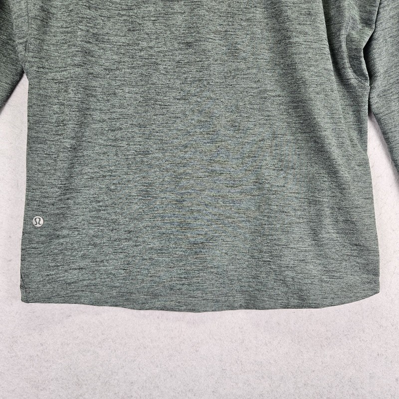 Lululemon Men Surge Warm 1/2 Zip Pullover Rulu Running Top M Green LM3DH0S gallery