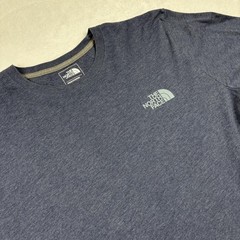 The North Face T-Shirt Mens L Blue Long Sleeve Classic Fit Tagless Jersey