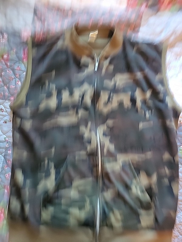 Vintage 80'S Sears FIELDMASTER Camouflage Pattern Woodland Camo Vest USA XXL gallery