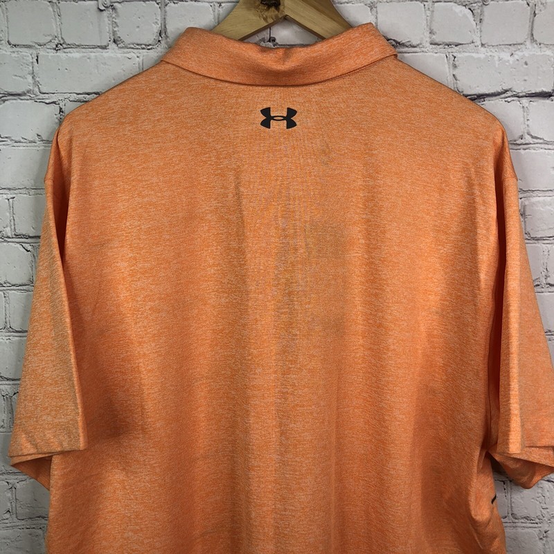 Under Armour Coolswitch Pivot Polo Shirt Orange/Black 1290145-886 Men's Size 2XL gallery